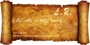 Lázár Róbert névjegykártya